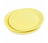 Paris Prix Lot de 20 Assiettes en Carton Vitamine 18cm Jaune