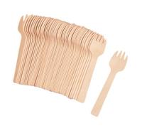 Paris Prix Lot de 25 Mini Fourchettes Réutilisables Verrine 10cm Naturel