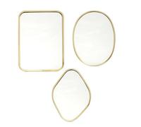 Paris Prix Lot de 3 Miroirs Déco 34cm Or
