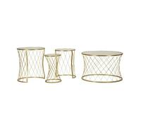 Paris Prix Lot de 4 Tables d'Appoint Design Noah 70cm Or