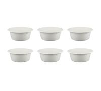 Paris Prix Lot de 6 Coupelles Rondes Canne à Sucre 13cm Blanc
