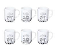 Paris Prix Lot de 6 Mugs Grand Hôtel 30cl Blanc