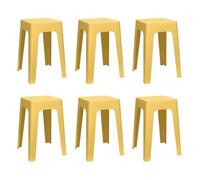 Paris Prix Lot de 6 Tabourets Empilables Spectra 47cm Jaune