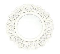 Paris Prix Miroir Mural en Bois Sculpté Charme 60cm Blanc