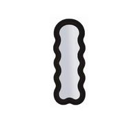 Paris Prix Miroir Mural en Tissu Bouclé Teddy 160cm Noir