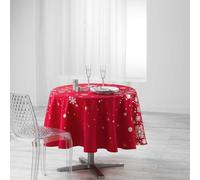 Paris Prix Nappe Ronde Antitache Constellation 180cm Rouge