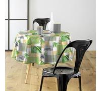 Paris Prix Nappe Toile Cirée Ronde Imprimé Almeria 160cm Vert