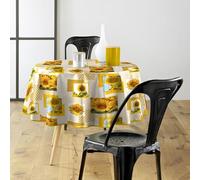 Paris Prix Nappe Toile Cirée Ronde Sunflower 160cm Jaune