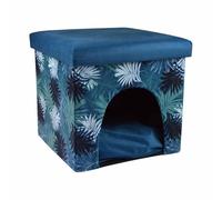 Paris Prix Niche Cube 2 en 1 pour Animaux Eden 35cm Bleu