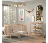 Paris Prix Pack - Lit Bébé & Table à Langer Dino 70x140cm Naturel