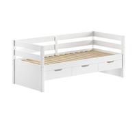 Paris Prix Pack - Lit Capitaine & 3 Tiroirs Margrit 90x200cm Blanc