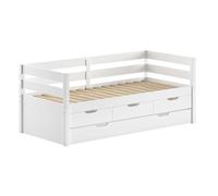 Paris Prix Pack - Lit Capitaine & 4 Tiroirs Margrit 90x200cm Blanc
