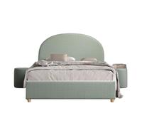 Paris Prix Pack - Lit Coffre Adulte & 2 Poufs Moon 140x200cm Vert