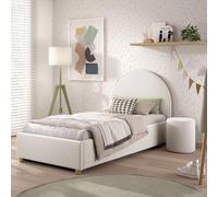 Paris Prix Pack - Lit Coffre Enfant & Pouf Moon 90x200cm Blanc