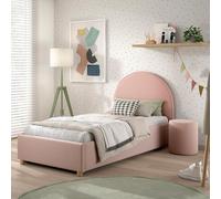 Paris Prix Pack - Lit Coffre Enfant & Pouf Moon 90x200cm Rose