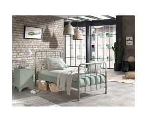 Paris Prix Pack - Lit & Table de Chevet Bronxx 90X200cm Vert
