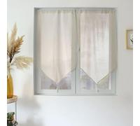 Paris Prix Paire de Voilages à Pointes Louna 60x90cm Écru
