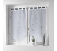 Paris Prix Paire de Voilages Chenilla 60x120cm Gris
