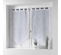Paris Prix Paire de Voilages Chenilla 90x120cm Gris