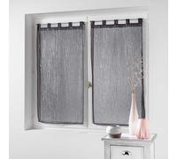 Paris Prix Paire de Voilages Filiane 60x120cm Anthracite
