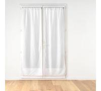 Paris Prix Paire de Voilages Passe-Tringle Dandy 70x200cm Blanc