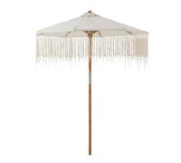 Paris Prix Parasol Déco en Macramé Bali 250cm Écru