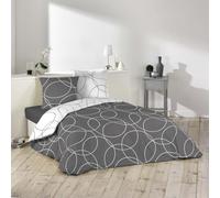 Paris Prix Parure de Lit 3 Pièces Elton 240x220cm Gris