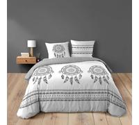 Paris Prix Parure de Lit 3 Pièces Indian Dream 260x240cm Blanc