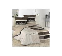 Paris Prix Parure de Lit 3 Pièces So Natural 240x220cm Marron