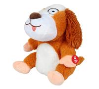 Paris Prix Peluche Animée Chien Fou 19cm Marron