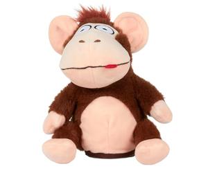 Paris Prix Peluche Animée Singe Fou 19cm Marron