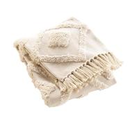 Paris Prix Plaid à Franges Tufté Inca 125x150cm Beige