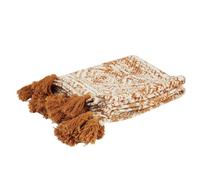 Paris Prix Plaid en Coton Imprimé Suli 120x150cm Ocre