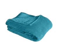 Paris Prix Plaid Polaire XL Uni Coral Fleece 180x220cm Bleu Canard