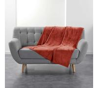 Paris Prix Plaid Uni en Flanelle Flanou 125x150cm Terracotta
