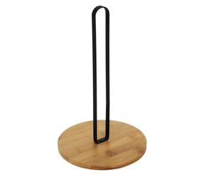 Paris Prix Porte Essuie-Tout Bambou 26cm Naturel & Noir
