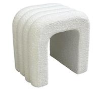 Paris Prix Pouf Arc Bouclette Archy 42cm Blanc