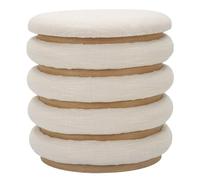 Paris Prix Pouf avec Rangement Damasco 42cm Beige