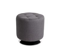 Paris Prix Pouf Capitonné Rond Beto 44cm Anthracite