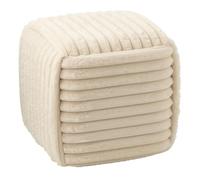 Paris Prix Pouf Carré Côtelé Nuage 45cm Beige