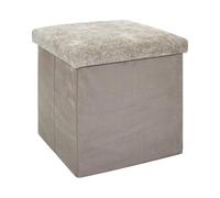 Paris Prix Pouf Coffre de Rangement Emilia 38cm Taupe