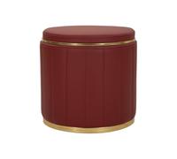 Paris Prix Pouf Coffre Design London 46cm Rouge