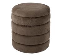 Paris Prix Pouf Coffre Imitation Fourrure Cotton 47cm Taupe