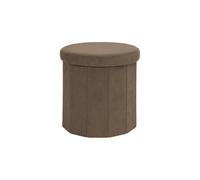 Paris Prix Pouf Coffre Pliable Côtelé Jules 38cm Taupe