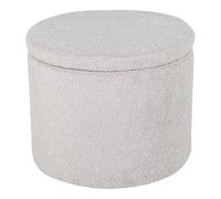 Paris Prix Pouf Coffre Tissu Bouclette Dunken 51cm Grège