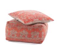 Paris Prix Pouf & Coussin de Sol Paramount 80cm Rouge & Taupe