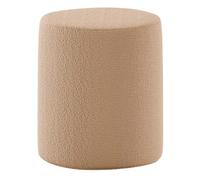 Paris Prix Pouf Cylindrique Bouclé Nature 41cm Brun