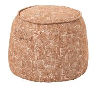 Paris Prix Pouf Design à Motifs Margo 50cm Rouille