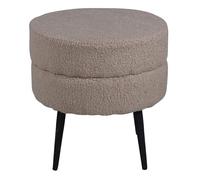 Paris Prix Pouf Design Bouclette Pot 40cm Beige