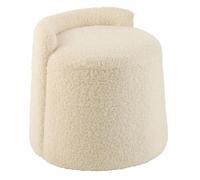 Paris Prix Pouf Design Bouclette Teddy 40cm Beige